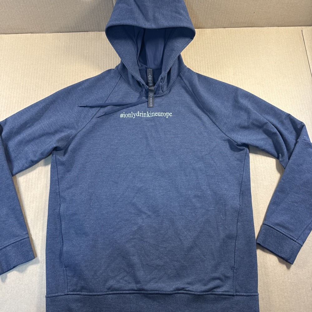 Lululemon Pullover Hoodie Sz Large, Heather Dark Blue, #ionlydrinkineurope